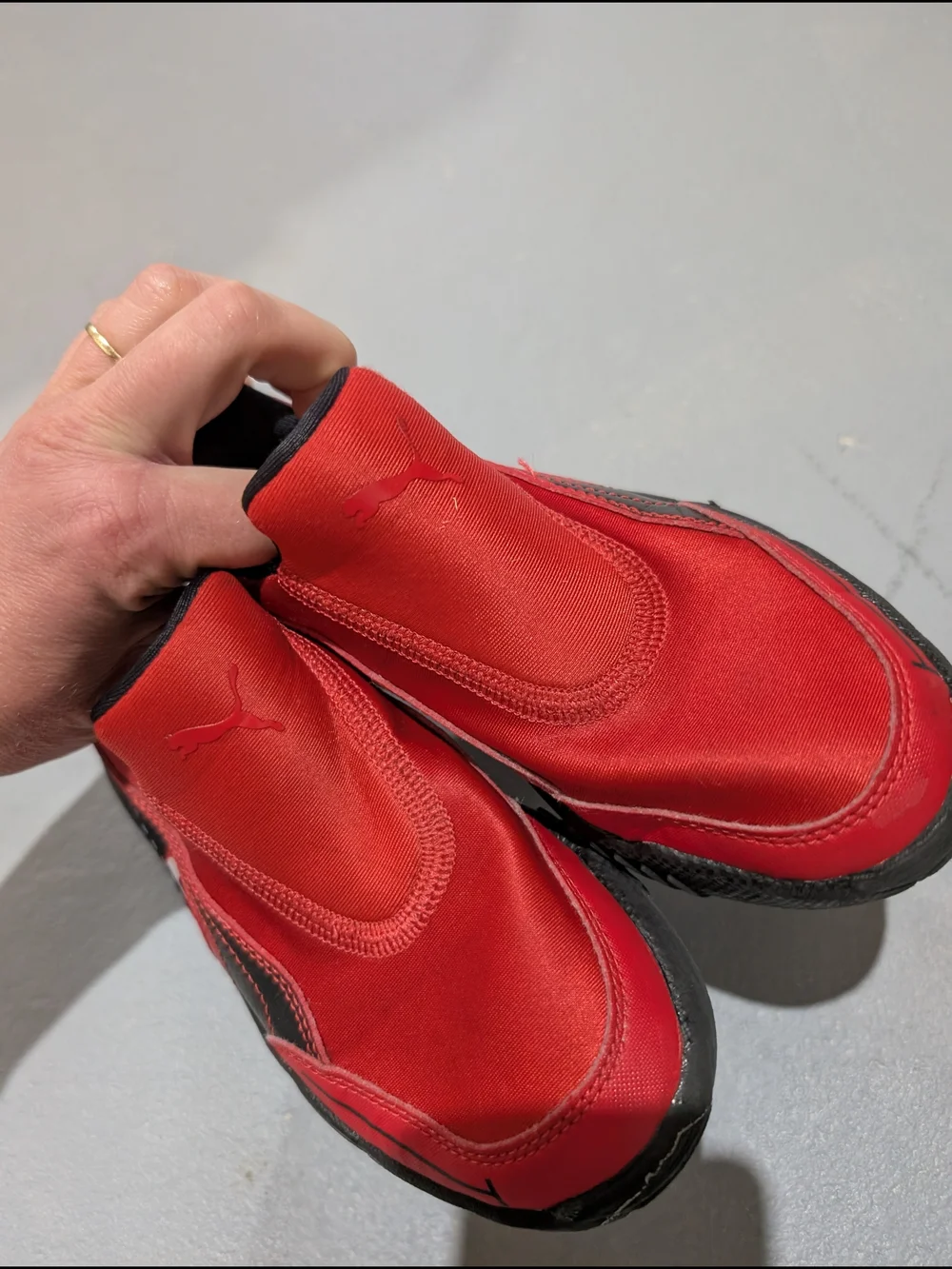 Puma Ferrari Kids Slip-On Red Racing Shoes 11.5 Childrens Boys Size - Picture 4 of 10